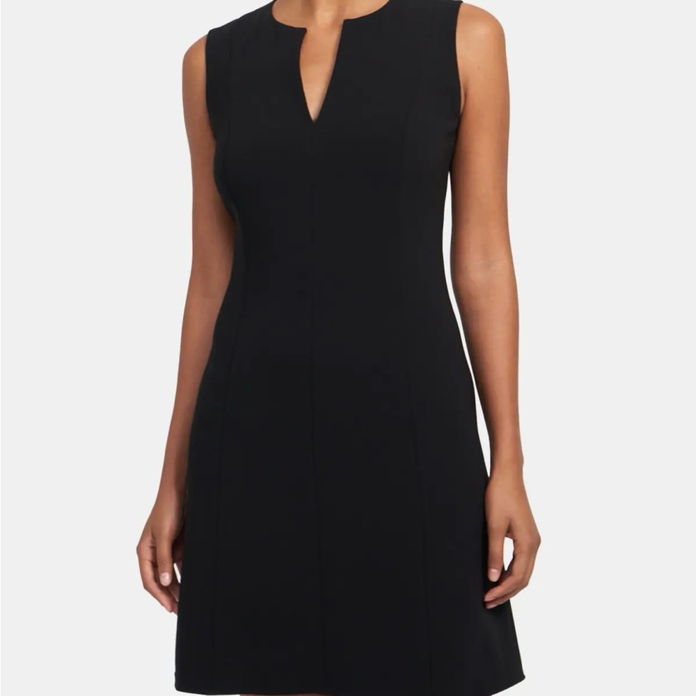 NWT Theory Seamed Volume Dress in Black.  size 10